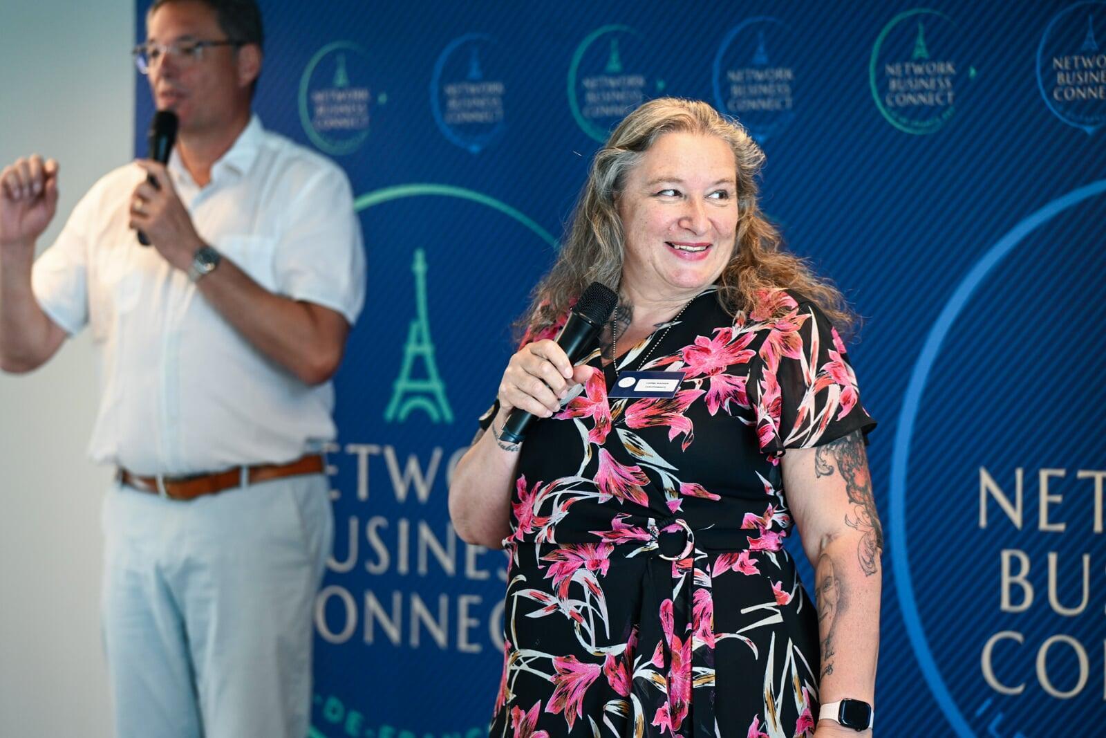 Carine ROUVIER -  Societe EUROP AMIANTE - lance le dejeuner